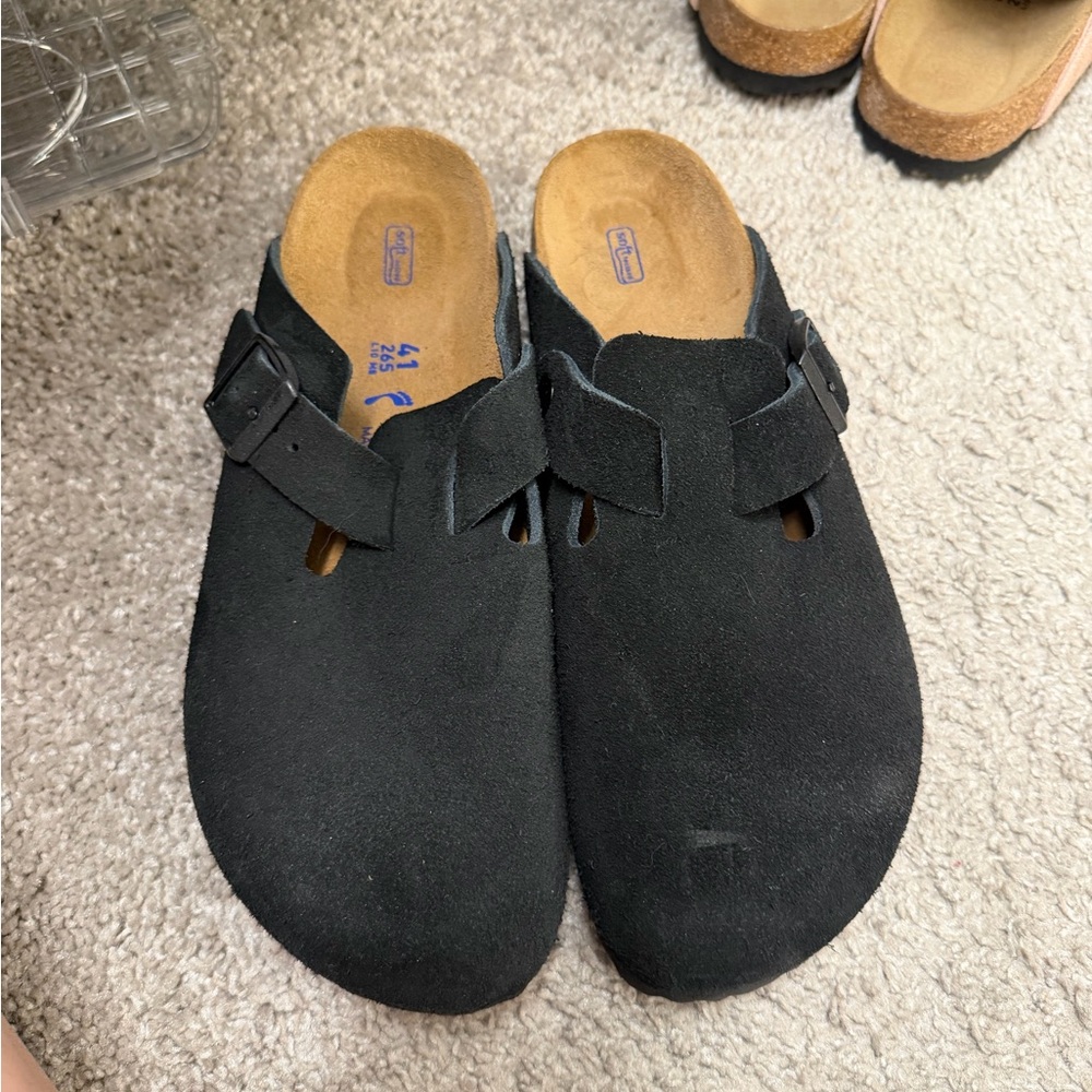 Birkenstock Black Suede Sandals